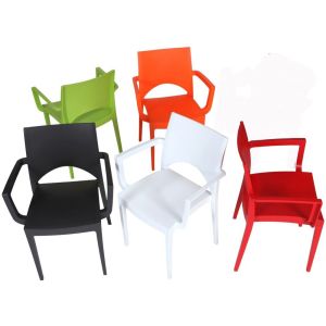 Kunststof kantine stoel met armleggers (ks1002)